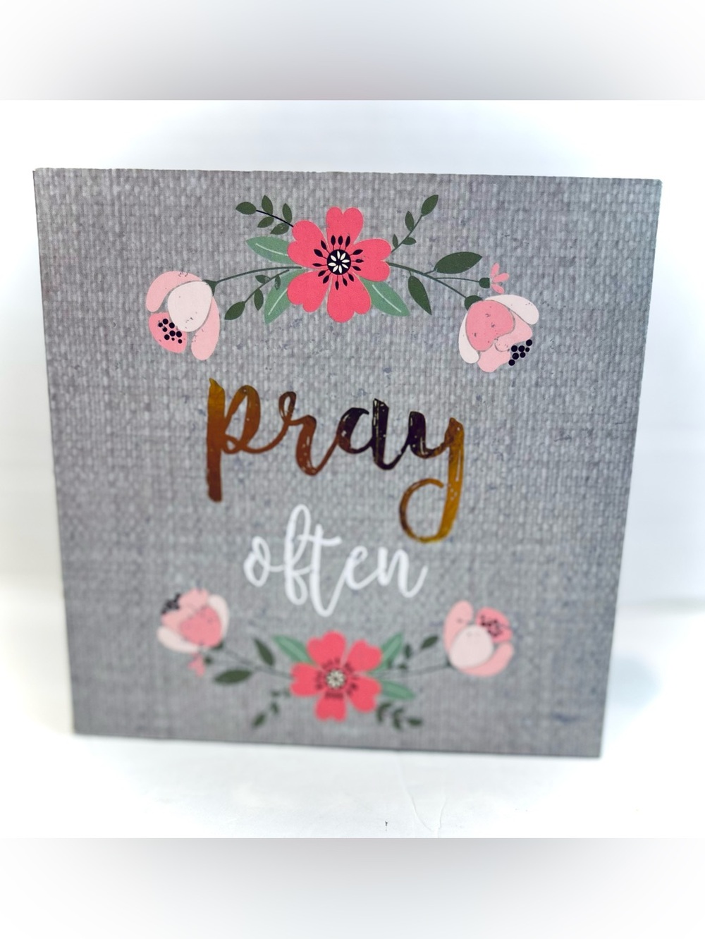 “Pray Often” Belle Maison chunky box sign 4” religious Apt Dorm Decor Farmhouse